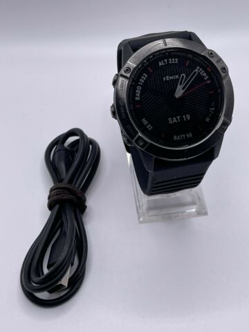 Garmin Fenix 6X Sapphire Silicone Band GPS Running Watch