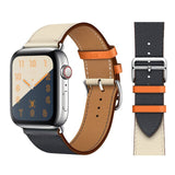 Leather Strap For Apple watch  Ultra 49mm 8 7 45mm 41mm comfortable metal buckle bracelet strap for iwatch 6 5 4 44mm 42mm 40mm