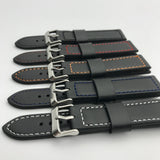 Vintage Leather Stainless Steel Strap