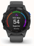 Garmin Fenix 6 Pro Solar 47mm Stainless Steel Black With Black Band (Blue Buttons)